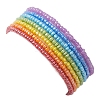 7 PCS Rainbow Style Glass Seed Beads Bracelets for Women BJEW-JB10067-5
