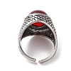 Oval Resin Finger Ring RJEW-B107-15AS-02-4