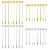 SUPERFINDINGS 32Pcs 4 Styles Brass Lapel Pin Base Settings KK-FH0006-58-1