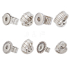 4Pcs 4 Style Crystal Interchangeable Snap Stretch Rings Settings RJEW-DR0001-01-1