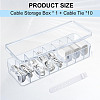 Rectangle Plastic Cable Organizer Storage Boxes PW-WG97164-01-2