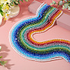 17 Strands 17 Colors Electroplate Glass Beads Strands EGLA-TA0013-43-5