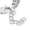 304 Stainless Steel Curb Chains Bracelets BJEW-S156-01P-2