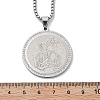 304 Stainless Steel Rhinestone Pendant Necklaces for Women NJEW-U021-03P-5