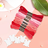 24 Skeins 3Bags 6-Ply Polyester Embroidery Floss OCOR-CY0003-43B-7