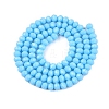 Opaque Solid Color Imitation Jade Glass Beads Strands EGLA-A044-P4mm-D08-3