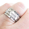 Dandelion with Word Pattern Alloy Finger Rings FS-WG2A4E2-01-3