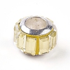 Glass European Beads GPDL-WH0001-01F-1