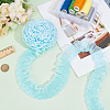 8 Yard Polyester Pleated Lace Ribbon OCOR-WH0078-159A-4