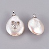 Natural Cultured Freshwater Pearl Pendants PEAR-F008-55P-2