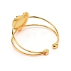 Heart Double Layered Wire Wrap Cuff Bangle BJEW-WH0015-02G-2