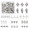 SUNNYCLUE 72pcs 12 styles Tibetan Style Zinc Alloy Connector Charms TIBE-SC0001-77-1