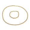 Ion Plating(IP) 304 Stainless Steel Cuban Link Chain Bracelets & Necklaces Jewelry Sets SJEW-B019-03A-G-2