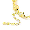 Rack Plating Round & Grooved Round Brass Beaded Bracelets for Women BJEW-P322-17G-3