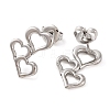 Non-Tarnish 304 Stainless Steel Stud Earrings EJEW-G395-02P-2