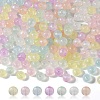 Rainbow Iridescent Plating Acrylic Beads MACR-YW0002-19B-1