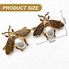 DELORIGIN 10Pcs Iron with Plastic Imitation Pearl Bag Decorative Buckles IFIN-DR0001-02-2