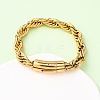 304 Stainless Steel Rope Chain Bracelets for Men Women BJEW-C124-03B-G-2