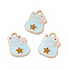 Alloy Enamel Pendants ENAM-H039-02G-E-3