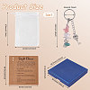 1Pc Gemstone Chip with 201 Stainless Steel Charm Keychains KEYC-CO0001-01A-2