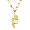 304 Stainless Steel Clear Cubic Zirconia Heart & Letter Pendant Curb Chain Necklaces for Women NJEW-FS00012-27F-1