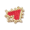 Handmade MIYUKI Glass Seed Beaded Heart Pendants PALLOY-MZ01067-5