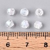 Transparent Spray Painted Glass Beads EGLA-N018-4mm-12-4