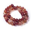 Dyed Natural Agate Beads Strands X-G-F595-D11-2