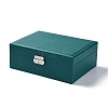 PU Imitation Leather Jewelry Organizer Box with Lock CON-P016-B05-3