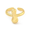 Brass Letter Open Cuff Rings for Women RJEW-G313-01I-G-2