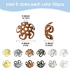 300PCS 6Colors Iron Bead Caps IFIN-YW0003-07-2