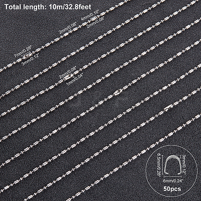 DIY 304 Stainless Steel Necklace Making Kits DIY-UN0001-98P-1