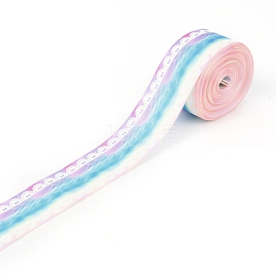 Polyester Printed Grosgrain Ribbon OCOR-I010-06H-1