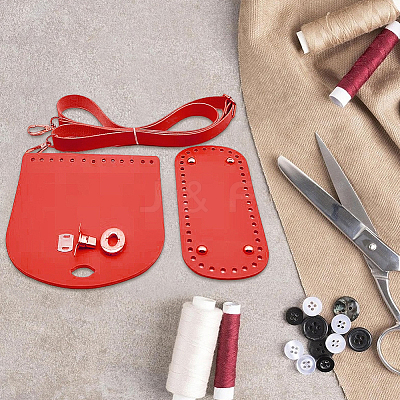 Handmade PU Leather Crochet Shoulder Bag Accessories Kits DIY-CL0002-52A-1