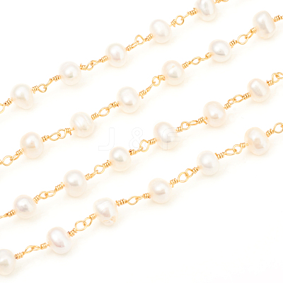 3.28 Feet Brass Handmade Beaded Chain X-CHC-I031-05B-1