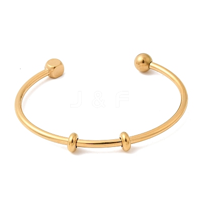 304 Stainless Steel Cuff Bangles BJEW-P394-01G-1
