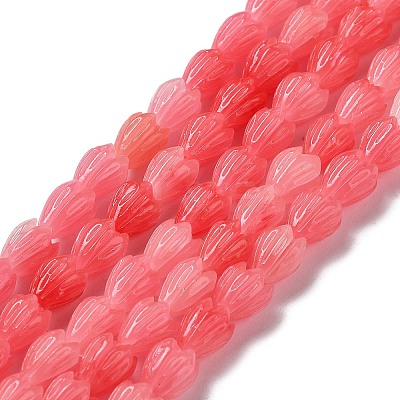 Synthetic Coral Beads Strands G-Q1007-01A-01-1