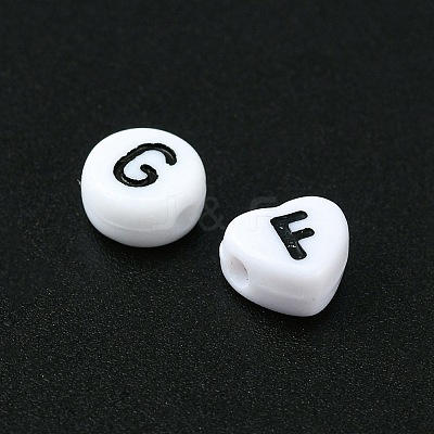500Pcs 5 Styles Opaque Acrylic Beads MACR-YW0002-42-1