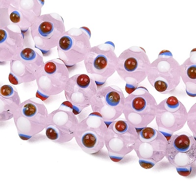 Handmade Bumpy Lampwork Beads Strands LA-CBA05D6-01-01M-1