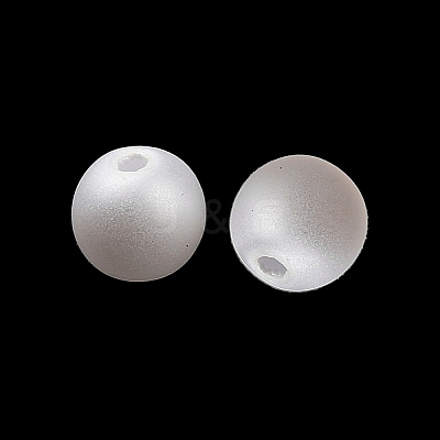Frosted Plastic Imitation Pearl Beads KY-F022-4mm-01-1