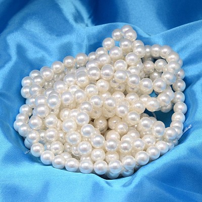 AB Color Plated Shell Pearl Round Bead Strands BSHE-L011-8mm-C001-1