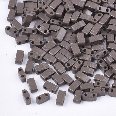 2-Hole Baking Paint Glass Seed Beads SEED-S023-17B-17-1