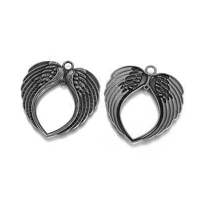 Tibetan Style Alloy Wing Large Pendants X-TIBEP-S100-B-NR-1