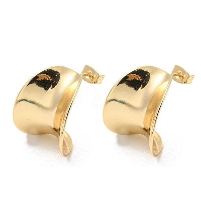 Brass Stud Earring EJEW-B035-02KCG-1