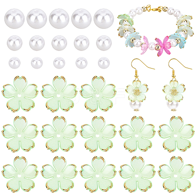 120Pcs Acrylic Bead Caps OACR-PA0002-13C-1
