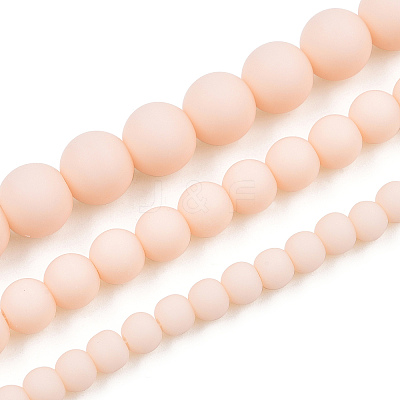 Opaque Glass Beads Strands GLAA-T032-P6mm-MD09-1