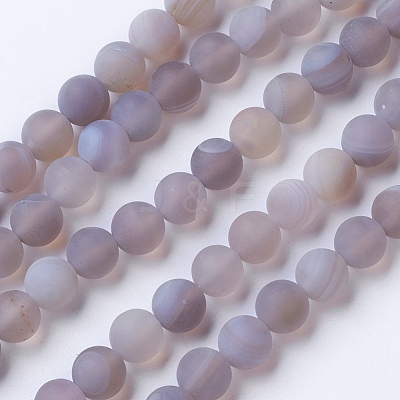 Natural Grade A Striped Agate/Banded Agate Beads Strands G-E478-04-8mm-1