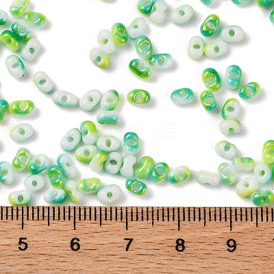 Two Tone Baking Paint Glass Seed Beads SEED-C003-01E-1