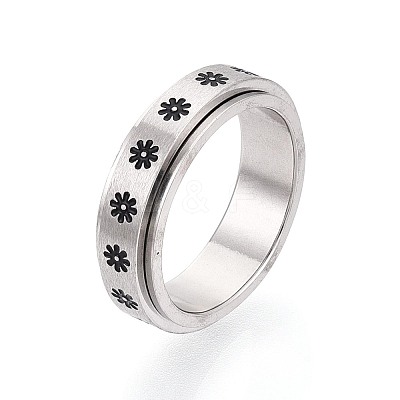 201 Stainless Steel Rotating Fidget Band Ring MATO-PW0001-059D-04-1