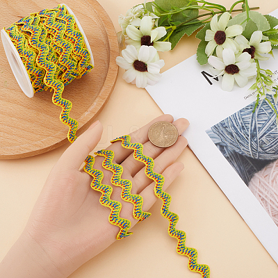 10 Yards Polyester Wave Ribbon OCOR-GF0003-14A-1